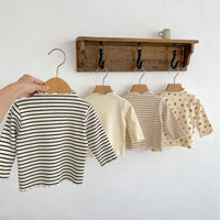 Load image into Gallery viewer, Baby Kid Girls Solid Color Striped Flower Polka dots Tops Wholesale 231019221
