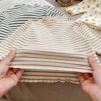 Load image into Gallery viewer, Baby Kid Girls Solid Color Striped Flower Polka dots Tops Wholesale 231019221
