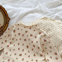 Load image into Gallery viewer, Baby Kid Girls Solid Color Striped Flower Polka dots Tops Wholesale 231019221
