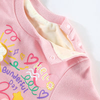 Load image into Gallery viewer, 2 Pieces Set Baby Kid Girls Letters Flower Print Hoodies Sweatshirts And Pants Wholesale 231019226
