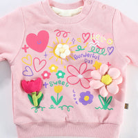 Load image into Gallery viewer, 2 Pieces Set Baby Kid Girls Letters Flower Print Hoodies Sweatshirts And Pants Wholesale 231019226
