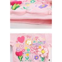 Load image into Gallery viewer, 2 Pieces Set Baby Kid Girls Letters Flower Print Hoodies Sweatshirts And Pants Wholesale 231019226
