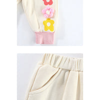 Load image into Gallery viewer, 2 Pieces Set Baby Kid Girls Letters Flower Print Hoodies Sweatshirts And Pants Wholesale 231019226
