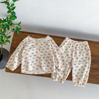 Load image into Gallery viewer, Baby Kid Girls Flower Fruit Print Sleepwears Wholesale 23101925
