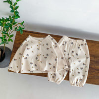 Load image into Gallery viewer, Baby Kid Girls Flower Fruit Print Sleepwears Wholesale 23101925

