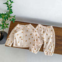 Load image into Gallery viewer, Baby Kid Girls Flower Fruit Print Sleepwears Wholesale 23101925
