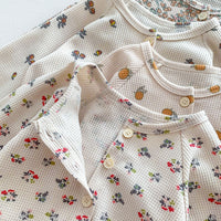 Load image into Gallery viewer, Baby Kid Girls Flower Fruit Print Sleepwears Wholesale 23101925
