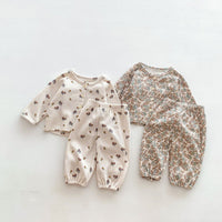 Load image into Gallery viewer, Baby Kid Girls Flower Fruit Print Sleepwears Wholesale 23101925
