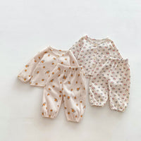 Load image into Gallery viewer, Baby Kid Girls Flower Fruit Print Sleepwears Wholesale 23101925
