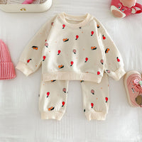 Load image into Gallery viewer, 2 Pieces Set Baby Kid Girls Fruit Print Tops And Pants Wholesale 23101941
