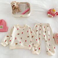 Load image into Gallery viewer, 2 Pieces Set Baby Kid Girls Fruit Print Tops And Pants Wholesale 23101941
