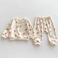 Load image into Gallery viewer, 2 Pieces Set Baby Kid Girls Fruit Print Tops And Pants Wholesale 23101941
