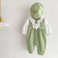 Load image into Gallery viewer, Baby Kid Girls Color-blocking Bow Jumpsuits Wholesale 23101942
