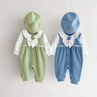 Load image into Gallery viewer, Baby Kid Girls Color-blocking Bow Jumpsuits Wholesale 23101942

