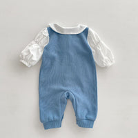 Load image into Gallery viewer, Baby Kid Girls Color-blocking Bow Jumpsuits Wholesale 23101942
