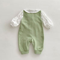 Load image into Gallery viewer, Baby Kid Girls Color-blocking Bow Jumpsuits Wholesale 23101942
