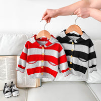 Load image into Gallery viewer, Baby Kid Boys Striped Color-blocking Cardigan Wholesale 23101950
