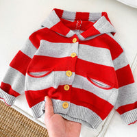 Load image into Gallery viewer, Baby Kid Boys Striped Color-blocking Cardigan Wholesale 23101950
