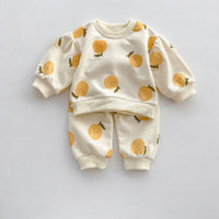Load image into Gallery viewer, 2 Pieces Set Baby Kid Girls Fruit Print Tops And Pants Wholesale 23101952
