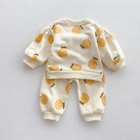 Load image into Gallery viewer, 2 Pieces Set Baby Kid Girls Fruit Print Tops And Pants Wholesale 23101952
