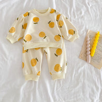 Load image into Gallery viewer, 2 Pieces Set Baby Kid Girls Fruit Print Tops And Pants Wholesale 23101952
