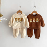 Load image into Gallery viewer, 2 Pieces Set Baby Kid Girls Boys Cartoon Tops And Solid Color Pants Wholesale 23101956
