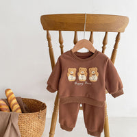 Load image into Gallery viewer, 2 Pieces Set Baby Kid Girls Boys Cartoon Tops And Solid Color Pants Wholesale 23101956
