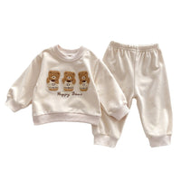 Load image into Gallery viewer, 2 Pieces Set Baby Kid Girls Boys Cartoon Tops And Solid Color Pants Wholesale 23101956
