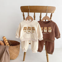 Load image into Gallery viewer, 2 Pieces Set Baby Kid Girls Boys Cartoon Tops And Solid Color Pants Wholesale 23101956

