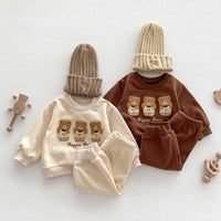 Load image into Gallery viewer, 2 Pieces Set Baby Kid Girls Boys Cartoon Tops And Solid Color Pants Wholesale 23101956
