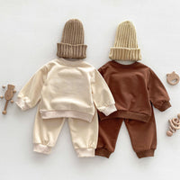 Load image into Gallery viewer, 2 Pieces Set Baby Kid Girls Boys Cartoon Tops And Solid Color Pants Wholesale 23101956
