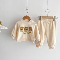 Load image into Gallery viewer, 2 Pieces Set Baby Kid Girls Boys Cartoon Tops And Solid Color Pants Wholesale 23101956
