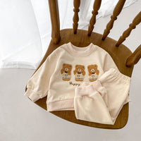 Load image into Gallery viewer, 2 Pieces Set Baby Kid Girls Boys Cartoon Tops And Solid Color Pants Wholesale 23101956
