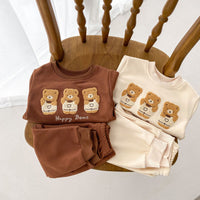 Load image into Gallery viewer, 2 Pieces Set Baby Kid Girls Boys Cartoon Tops And Solid Color Pants Wholesale 23101956

