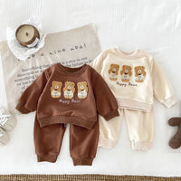 Load image into Gallery viewer, 2 Pieces Set Baby Kid Girls Boys Cartoon Tops And Solid Color Pants Wholesale 23101956
