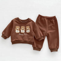 Load image into Gallery viewer, 2 Pieces Set Baby Kid Girls Boys Cartoon Tops And Solid Color Pants Wholesale 23101956
