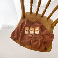 Load image into Gallery viewer, 2 Pieces Set Baby Kid Girls Boys Cartoon Tops And Solid Color Pants Wholesale 23101956
