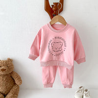 Load image into Gallery viewer, 2 Pieces Set Baby Kid Girls Boys Letters Cartoon Tops And Solid Color Pants Wholesale 23101957
