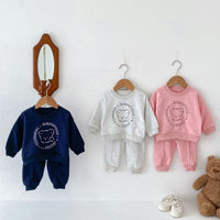 Load image into Gallery viewer, 2 Pieces Set Baby Kid Girls Boys Letters Cartoon Tops And Solid Color Pants Wholesale 23101957
