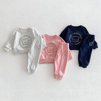 Load image into Gallery viewer, 2 Pieces Set Baby Kid Girls Boys Letters Cartoon Tops And Solid Color Pants Wholesale 23101957

