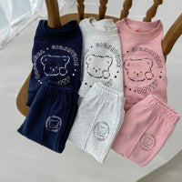 Load image into Gallery viewer, 2 Pieces Set Baby Kid Girls Boys Letters Cartoon Tops And Solid Color Pants Wholesale 23101957
