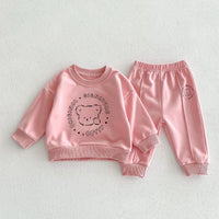 Load image into Gallery viewer, 2 Pieces Set Baby Kid Girls Boys Letters Cartoon Tops And Solid Color Pants Wholesale 23101957
