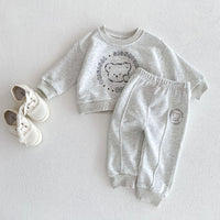 Load image into Gallery viewer, 2 Pieces Set Baby Kid Girls Boys Letters Cartoon Tops And Solid Color Pants Wholesale 23101957
