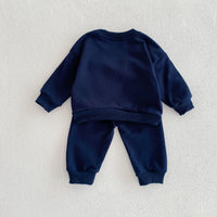 Load image into Gallery viewer, 2 Pieces Set Baby Kid Girls Boys Letters Cartoon Tops And Solid Color Pants Wholesale 23101957
