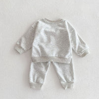 Load image into Gallery viewer, 2 Pieces Set Baby Kid Girls Boys Letters Cartoon Tops And Solid Color Pants Wholesale 23101957
