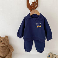 Load image into Gallery viewer, 2 Pieces Set Baby Kid Boys Cartoon Hoodies Sweatshirts And Solid Color Pants Wholesale 23101958
