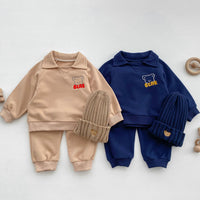 Load image into Gallery viewer, 2 Pieces Set Baby Kid Boys Cartoon Hoodies Sweatshirts And Solid Color Pants Wholesale 23101958
