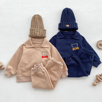 Load image into Gallery viewer, 2 Pieces Set Baby Kid Boys Cartoon Hoodies Sweatshirts And Solid Color Pants Wholesale 23101958
