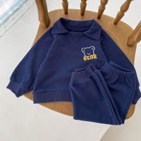 Load image into Gallery viewer, 2 Pieces Set Baby Kid Boys Cartoon Hoodies Sweatshirts And Solid Color Pants Wholesale 23101958
