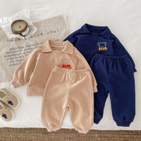 Load image into Gallery viewer, 2 Pieces Set Baby Kid Boys Cartoon Hoodies Sweatshirts And Solid Color Pants Wholesale 23101958
